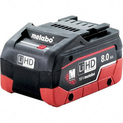 Metabo - 18 Volt Lithium-Ion Power Tool Battery - 8 Ahr Capacity, 160 min Charge Time, Series 18V LiHD - Eagle Tool & Supply