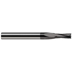Square End Mill: 1/4'' Dia, 3/4'' LOC, 1/4'' Shank Dia, 2-1/2'' OAL, 5 Flutes, Solid Carbide Single End, Amorphous Diamond Finish, 20 ° Helix, Centercutting, RH Cut, RH Flute
