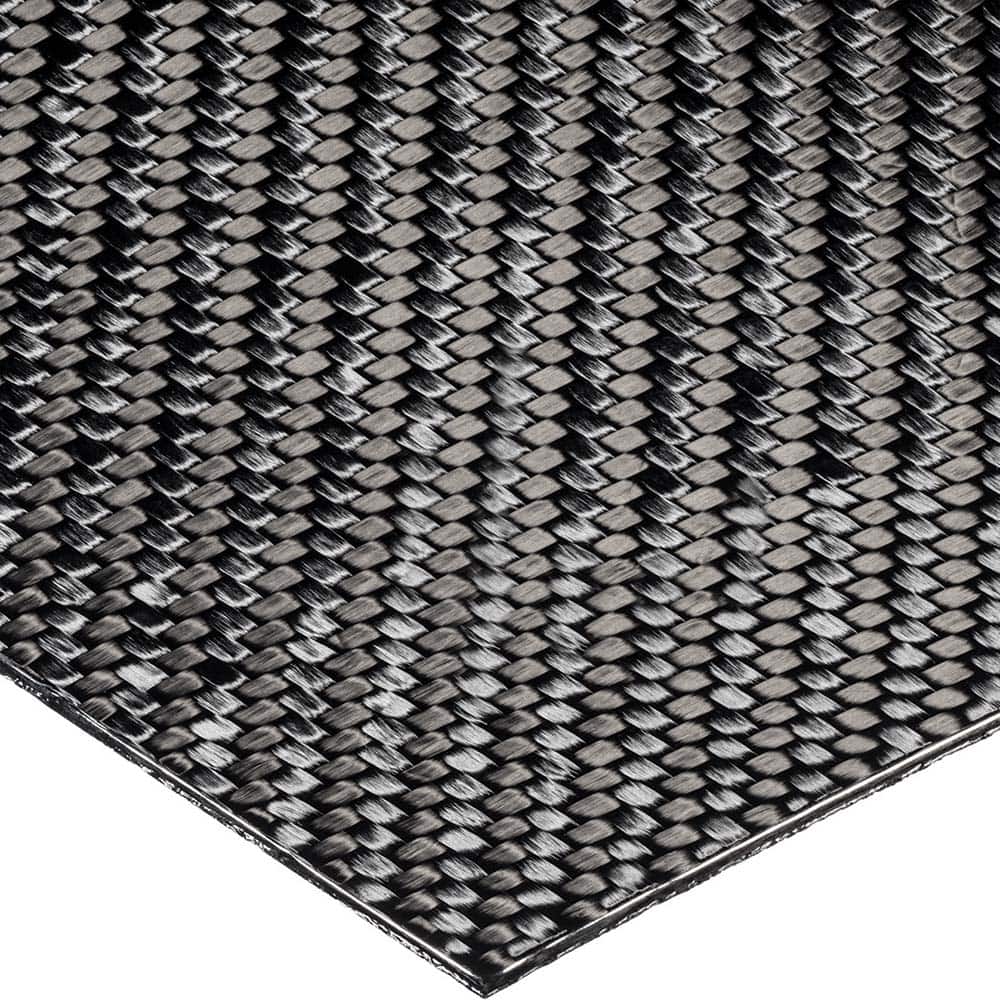USA Sealing - Plastic Bars; Material: Carbon Fiber ; Shape: Rectangular ; Height (Inch): 1/32 ; Width (Inch): 2 ; Length (Feet): 1 ; Color: Black - Exact Industrial Supply