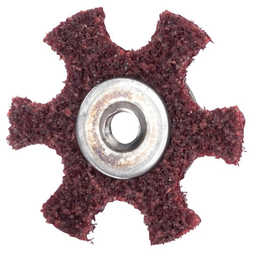 3″ Diameter AG Non Woven Star Medium Grit 1/4 20 Eyelet AlumInum Oxide - Eagle Tool & Supply