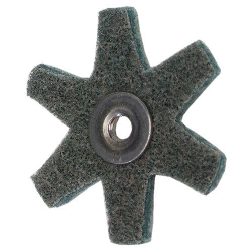 4″ Diameter AG Non Woven Star Very FIne Grit 1/4 20 Eyelet AlumInum Oxide - Eagle Tool & Supply