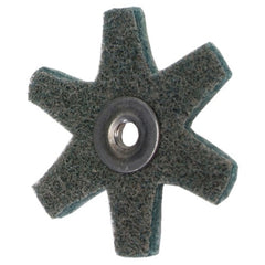 4″ Diameter AG Non Woven Star Very FIne Grit 1/4 20 Eyelet AlumInum Oxide - Eagle Tool & Supply