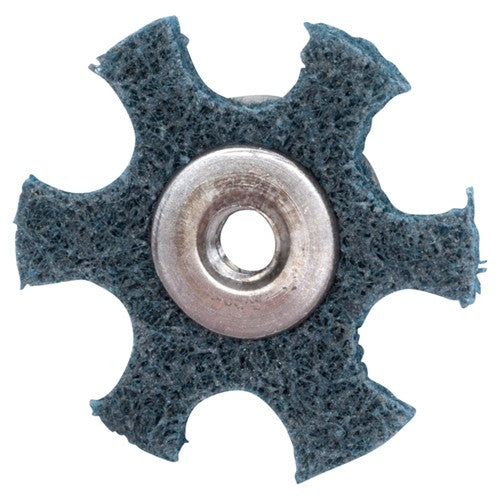 4″ Diameter AG Non Woven Star Very FIne Grit 1/4 20 Eyelet AlumInum Oxide - Eagle Tool & Supply