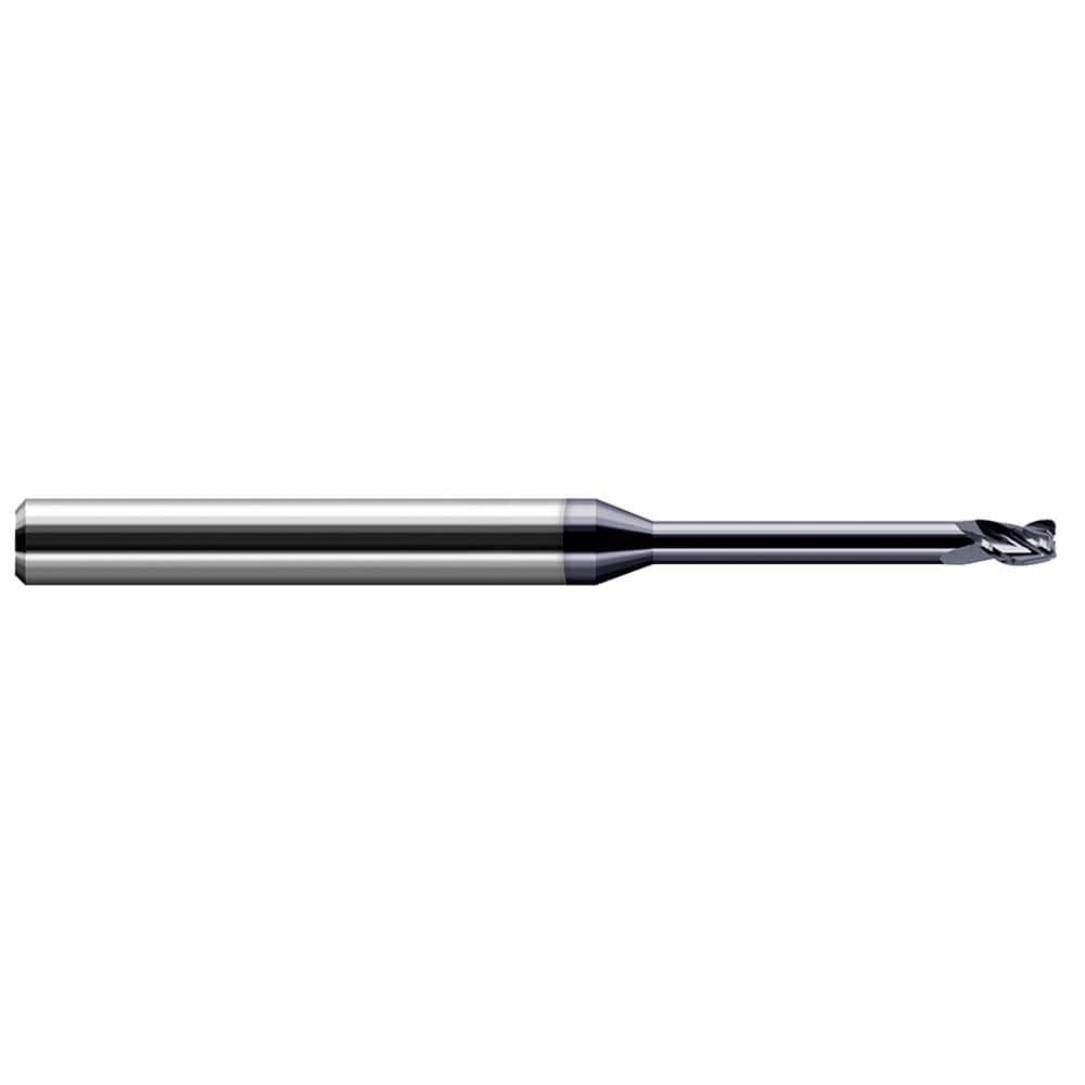 Harvey Tool - Corner Radius & Corner Chamfer End Mills; Mill Diameter (Inch): 1/64 ; Mill Diameter (Decimal Inch): 0.0150 ; End Type: Corner Radius ; Corner Radius (Decimal Inch): 0.0030 ; Number of Flutes: 3 ; Material: Solid Carbide - Exact Industrial Supply