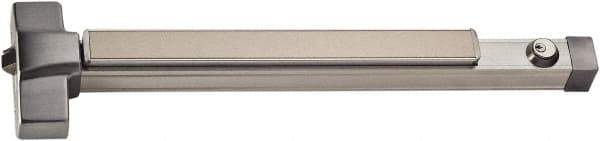 PDQ - 30 to 36" Wide Door Range, Antimicrobial, Satin Stainless Steel Finish Rim Exit Push Bar - Fits 30 to 36" Door - Eagle Tool & Supply