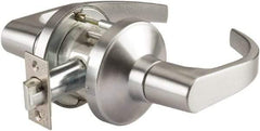 PDQ - Heavy Duty Classroom Lever Lockset - 2-3/4" Back Set, Small Format I/C Less Cylinder, Zinc, Antimicrobial Coated, Satin Chrome Plated Finish - Eagle Tool & Supply