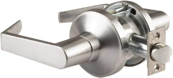 PDQ - Heavy Duty Classroom Lever Lockset - 2-3/4" Back Set, Small Format I/C Less Cylinder, Zinc, Antimicrobial Coated, Satin Chrome Plated Finish - Eagle Tool & Supply