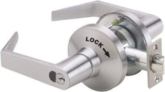 PDQ - Heavy Duty Classroom Intruder Lever Lockset - 2-3/4" Back Set, Small Format I/C Less Cylinder, Zinc, Antimicrobial Coated, Satin Chrome Plated Finish - Eagle Tool & Supply