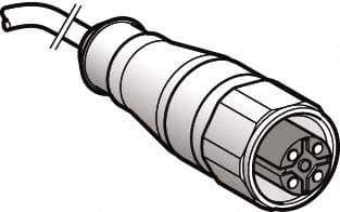 Telemecanique Sensors - 4 Amp, M12 4 Pin Female Straight Cordset Sensor and Receptacle - 250 VAC, 300 VDC, 5m Cable Length, IP69K Ingress Rating - Eagle Tool & Supply