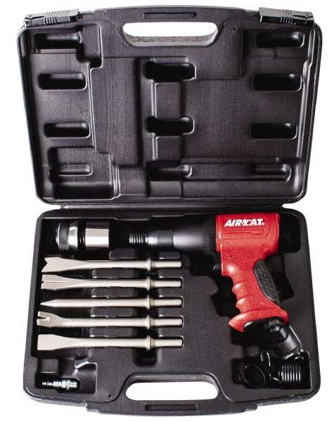 AIRCAT - 3,000 BPM, 2.8 Inch Long Stroke, Air Hammer Kit - 7.16 CFM Air Consumption, 1/4 Inch Inlet - Eagle Tool & Supply