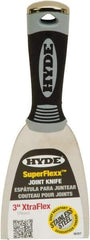 Hyde Tools - 3" Wide Spring Blade Stainless Steel Joint Knife - Flexible, Plastic Handle - Eagle Tool & Supply