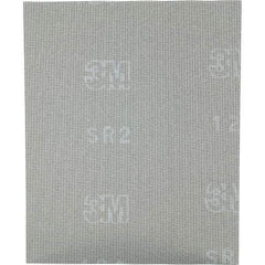 3M - 80 Grit, Silicon Carbide Sanding Sheet - 11" Long x 9" Wide, Medium Grade, Weighted Cloth Backing - Eagle Tool & Supply