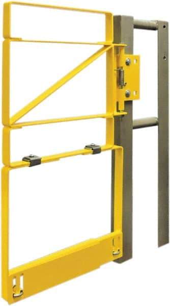 FabEnCo - Carbon Steel Self Closing Rail Safety Gate - Fits 22 to 24-1/2" Clear Opening, 25" Wide x 42" Door Height, - Eagle Tool & Supply