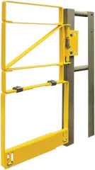 FabEnCo - Carbon Steel Self Closing Rail Safety Gate - Fits 22 to 24-1/2" Clear Opening, 25" Wide x 42" Door Height, - Eagle Tool & Supply