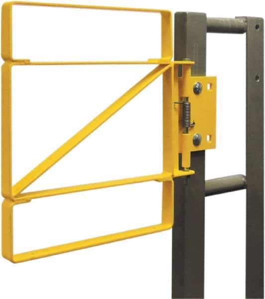 FabEnCo - Carbon Steel Self Closing Rail Safety Gate - Fits 22 to 24-1/2" Clear Opening, 25" Wide x 42" Door Height, - Eagle Tool & Supply
