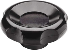 Elesa - 3.15" Head Diam, 6 Point Lobed Knob - 1/2-13 Hole, Glass Fiber Reinforced Technopolymer - Eagle Tool & Supply