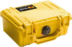 Pelican Products, Inc. - 6-49/64" Wide x 3-7/8" High, Clamshell Hard Case - Yellow, Polyethylene - Eagle Tool & Supply