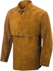 Steiner - Size L, 19" Long, Cape Sleeves & Bib - Leather, Brown - Eagle Tool & Supply