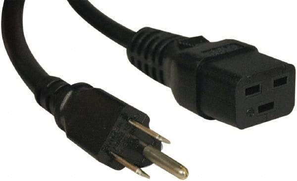 Tripp-Lite - 10', 14/3 Gauge/Conductors, Black Indoor Replacement Cord - 0 Receptacles, 15 Amps, 120 VAC, UL SJT, NEMA IEC-320 - Eagle Tool & Supply