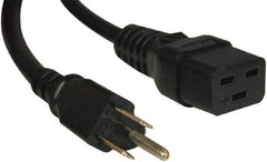 Tripp-Lite - 10', 14/3 Gauge/Conductors, Black Indoor Replacement Cord - 0 Receptacles, 15 Amps, 120 VAC, UL SJT, NEMA IEC-320 - Eagle Tool & Supply