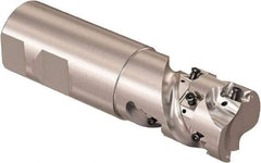Seco - 1" Cutting Diam, 1" Shank Diam, 8mm Max Depth of Cut, Straight Shank Indexable Copy End Mill - 2 Inserts, LOEX Insert, R217.94 Toolholder - Eagle Tool & Supply