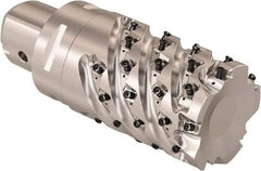 Seco - 44mm Cutting Diam, 8mm Max Depth of Cut, Modular Connection Indexable Copy End Mill - 4 Inserts, LOEX Insert, R217.94 Toolholder - Eagle Tool & Supply