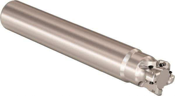 Seco - 1" Cutting Diam, 1-1/4" Shank Diam, 0.9mm Max Depth of Cut, Straight Shank Indexable Copy End Mill - 4 Inserts, LOHT Insert, R217.21 Toolholder - Eagle Tool & Supply