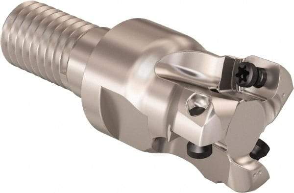 Seco - 16mm Cutting Diam, 0.32mm Max Depth of Cut, Modular Connection Indexable Copy End Mill - 3 Inserts, LPHT Insert, R217.21 Toolholder - Eagle Tool & Supply