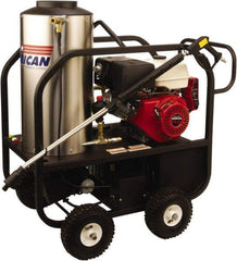 PRO-SOURCE - Gas, 14 hp, 4,000 psi, 4 GPM, Hot Water Pressure Washer - General Triplex Ceramic Plunger, 50' x 3/8" Hose - Eagle Tool & Supply