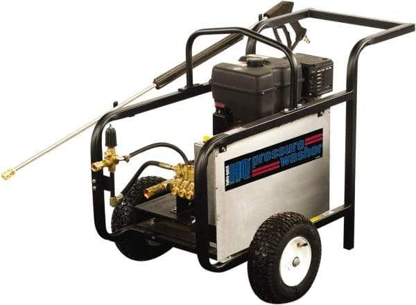 Value Collection - Gas, 13 hp, 3,500 psi, 4 GPM, Cold Water Pressure Washer - General Triplex Ceramic Plunger, 50' x 3/8" Hose - Eagle Tool & Supply