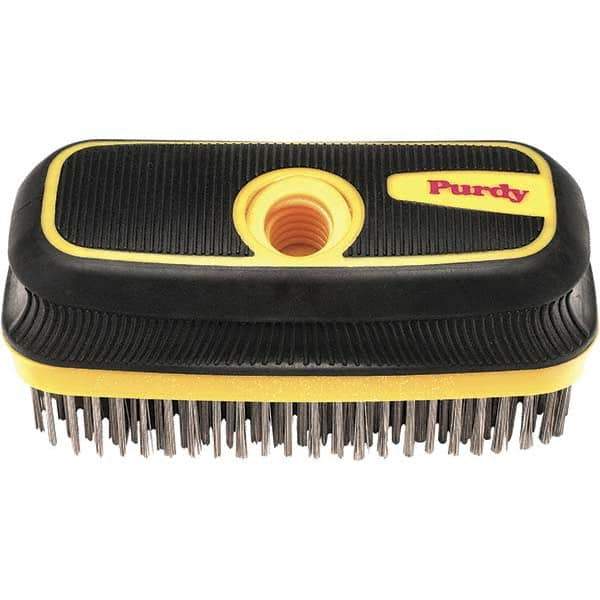 Purdy - Wire Surface Preparation Brush - 8" OAL, Cushioned Grip Handle - Eagle Tool & Supply