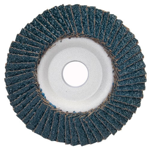 4″ × 1/4″ × 5/8″ PowerFlex Flap Disc Type 29 Contoured 120 Grit - Eagle Tool & Supply