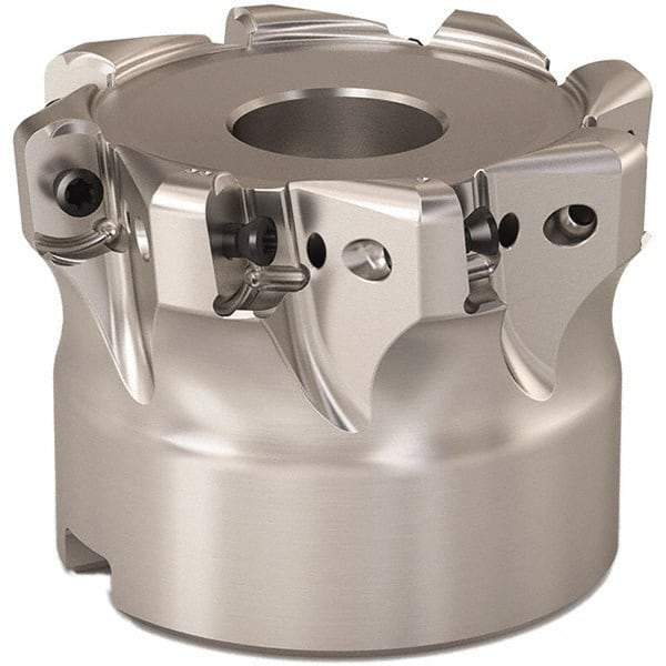 Seco - 2" Cut Diam, 0.9mm Max Depth, 3/4" Arbor Hole, 8 Inserts, LOHT06 Insert Style, Indexable Copy Face Mill - R220.21 Cutter Style, 1-1/2 High, Series Doubleoctomill - Eagle Tool & Supply