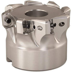 Seco - 2" Cut Diam, 0.9mm Max Depth, 3/4" Arbor Hole, 8 Inserts, LOHT06 Insert Style, Indexable Copy Face Mill - R220.21 Cutter Style, 1-1/2 High, Series Doubleoctomill - Eagle Tool & Supply