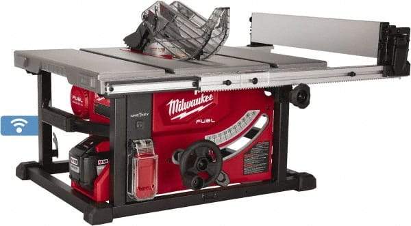 Milwaukee Tool - 8-1/4" Blade Diam, Table Saw - 630 RPM, 22" Table Depth x 22-1/2" Table Width, 18 Volts, 5/8" Arbor - Eagle Tool & Supply
