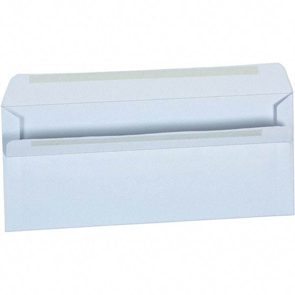 Universal One - 4.13" Long x 9.63" Wide Self Seal Business Envelope - White - Eagle Tool & Supply