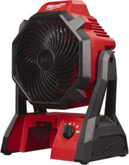 Milwaukee Tool - 7" Blade, 284 Max CFM, Cordless Fan - 2.5 Amps, 18 Volts, 3 Speed - Eagle Tool & Supply