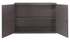 Durham - 1 Shelf Wall Storage Cabinet - Steel, 33-3/4" Wide x 11-7/8" Deep x 23-7/8" High, Gray - Eagle Tool & Supply