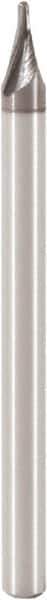 Seco - 0.8mm Diam, 0.8mm LOC, 2 Flute Solid Carbide Ball End Mill - MEGA-T Finish, Single End, 40mm OAL, 3mm Shank Diam, Spiral Flute - Eagle Tool & Supply
