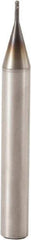 Seco - 1mm Diam, 0.75mm LOC, 2 Flute Solid Carbide Ball End Mill - MEGA-64-T Finish, Single End, 50mm OAL, 6mm Shank Diam, Spiral Flute - Eagle Tool & Supply