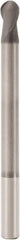 Seco - 4mm Diam, 30mm LOC, 2 Flute Solid Carbide Ball End Mill - Diamond Finish, Single End, 60mm OAL, 4mm Shank Diam, Spiral Flute - Eagle Tool & Supply