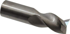 SGS - 3/4", 1" LOC, 3/4" Shank Diam, 3" OAL, 3 Flute, Solid Carbide Square End Mill - Single End, Uncoated, Spiral Flute, 38° Helix, Right Hand Cut, Right Hand Flute, Series 43 - Eagle Tool & Supply