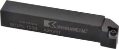 Kennametal - SCLP, Left Hand Cut, 5° Lead Angle, 3/4" Shank Height x 3/4" Shank Width, Positive Rake Indexable Turning Toolholder - 4-1/2" OAL, CP..32.5. Insert Compatibility, Series Screw-On - Eagle Tool & Supply
