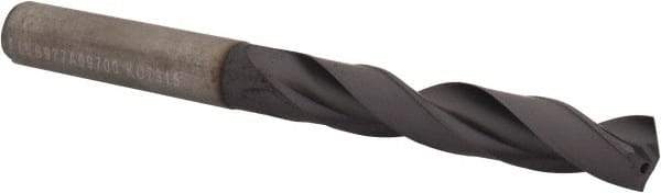 Kennametal - 9.7mm 140° Solid Carbide Jobber Drill - TiAlN Finish, Right Hand Cut, Spiral Flute, Straight Shank, 103mm OAL, Standard Point - Eagle Tool & Supply