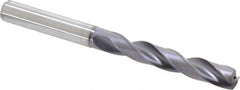 Kennametal - 7.7mm 140° Solid Carbide Jobber Drill - TiAlN Finish, Right Hand Cut, Spiral Flute, Straight Shank, 91mm OAL, Standard Point - Eagle Tool & Supply