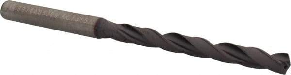 Kennametal - 5.2mm, 140° Point, Spiral Flute, Solid Carbide Taper Length Drill Bit - TiAlN Finish, 56mm Flute Length, 94mm OAL, Series B978A - Eagle Tool & Supply