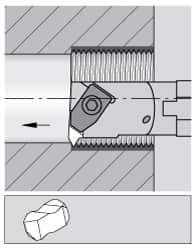 Kennametal - 2-3/4" Min Bore Diam, 16" OAL, 2" Shank Diam, A-NE Indexable Boring Bar - N. Insert, Clamp Holding Method - Eagle Tool & Supply