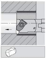 Kennametal - 3" Min Bore Diam, 16" OAL, 2-1/2" Shank Diam, A-NE Indexable Boring Bar - N. Insert, Clamp Holding Method - Eagle Tool & Supply