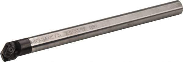 Kennametal - 1-1/8" Min Bore Diam, 10" OAL, 3/4" Shank Diam, E-NE Indexable Boring Bar - N. Insert, Clamp Holding Method - Eagle Tool & Supply