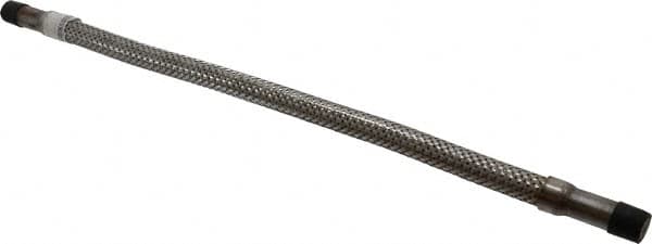 Made in USA - 24" OAL, 1/2" ID, 1,040 Max psi, Flexible Metal Hose Assembly - Eagle Tool & Supply